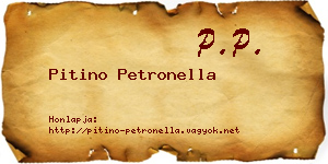 Pitino Petronella névjegykártya